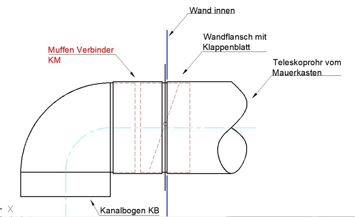 Kunststoffrohr Bogen KB Ø125, 150 90° – Bild 2