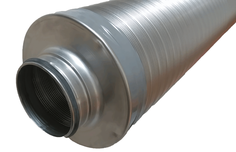 Rohrschalldämpfer, Telefonieschalldämpfer mit Lippendichtung, 25mm Packungsstärke, 1000mm lang