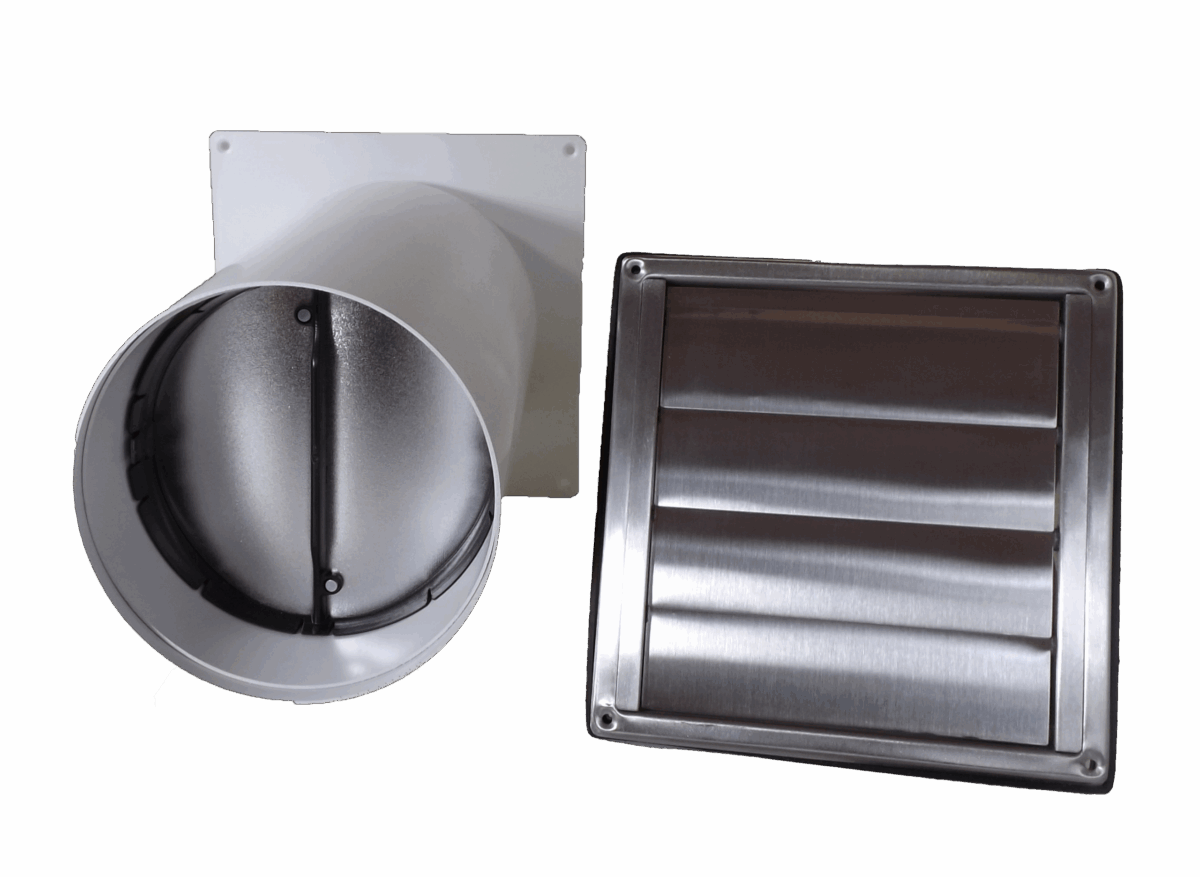 Mauerkasten für Dunstabzug mit Naber Thermobox im Teleskoprohr