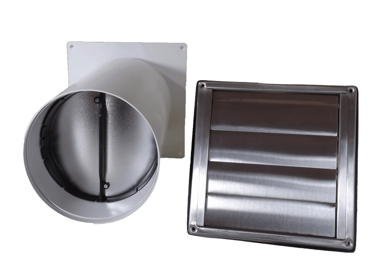 Mauerkasten für Dunstabzug mit Naber Thermobox im Teleskoprohr