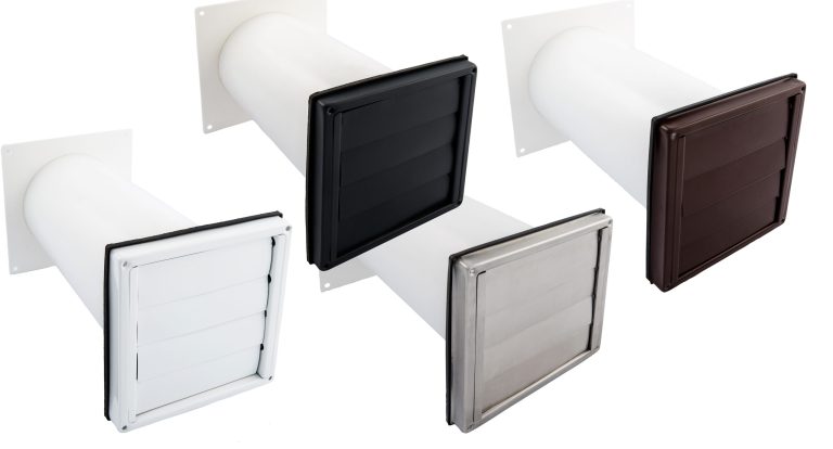 Energiesparmauerkasten Blower Door dicht mit Zertifikat mit Edelstahl Lamellen Außengitter Ø125; Ø150