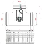 Bypassklappe mit elektro Stellantrieb Belimo LM230A für 230V 100-315