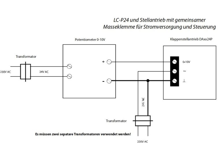 Lufberg Stellungsgeber Potentiometer Eingang 24V Ausgang 0-10V