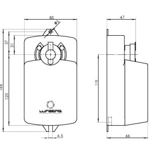 LUFBERG KLAPPEN STELLANTRIEB DA04N24P 24V 4NM STETIG REGELND