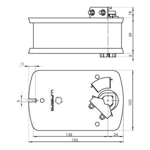 LUFBERG KLAPPEN STELLANTRIEB DA05S220 230V 5NM FEDERRuCKLAUF