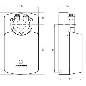 LUFBERG KLAPPEN STELLANTRIEB DA08N24P 24V 8NM STETIG REGELND