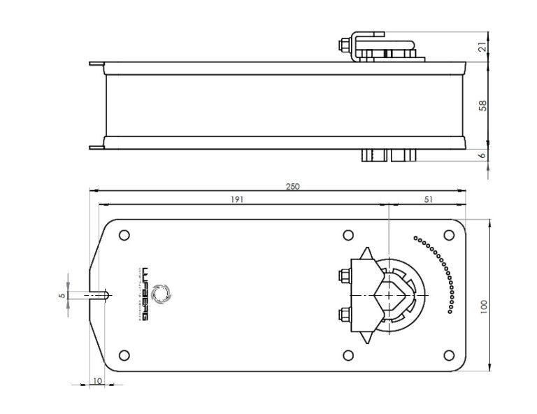 LUFBERG KLAPPEN STELLANTRIEB DA10S220 230V 10NM AUF / ZU FEDERRÜCKLAUF