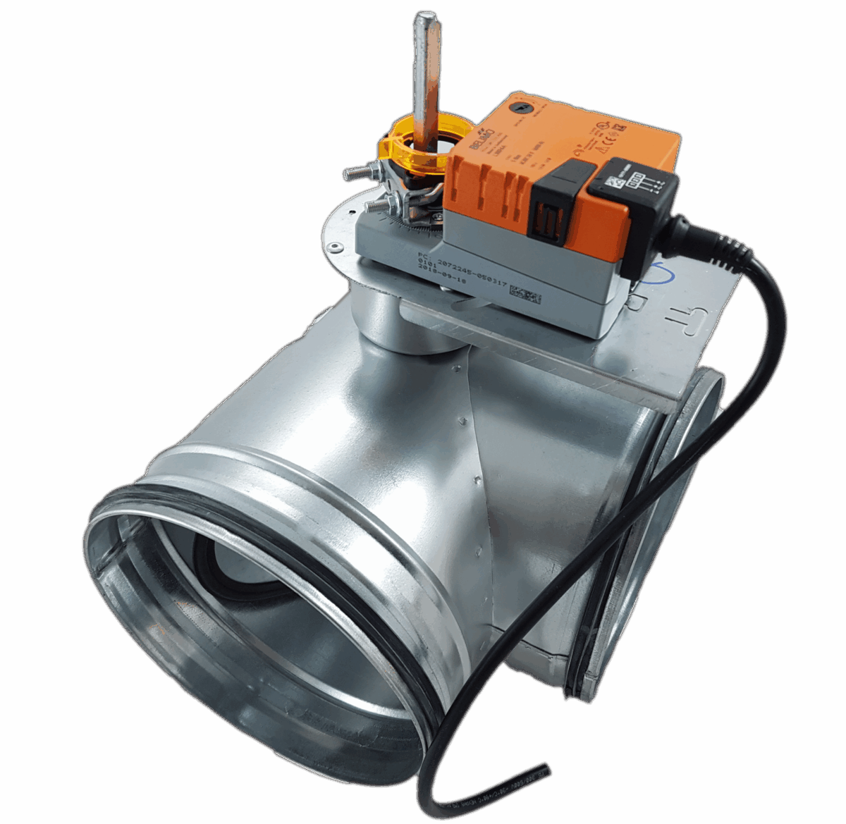 Bypassklappe mit elektro Stellantrieb Belimo LM230A für 230V 100-315 Bypassklappe mit elektro Stellantrieb Belimo LM230A für 230V 100-315