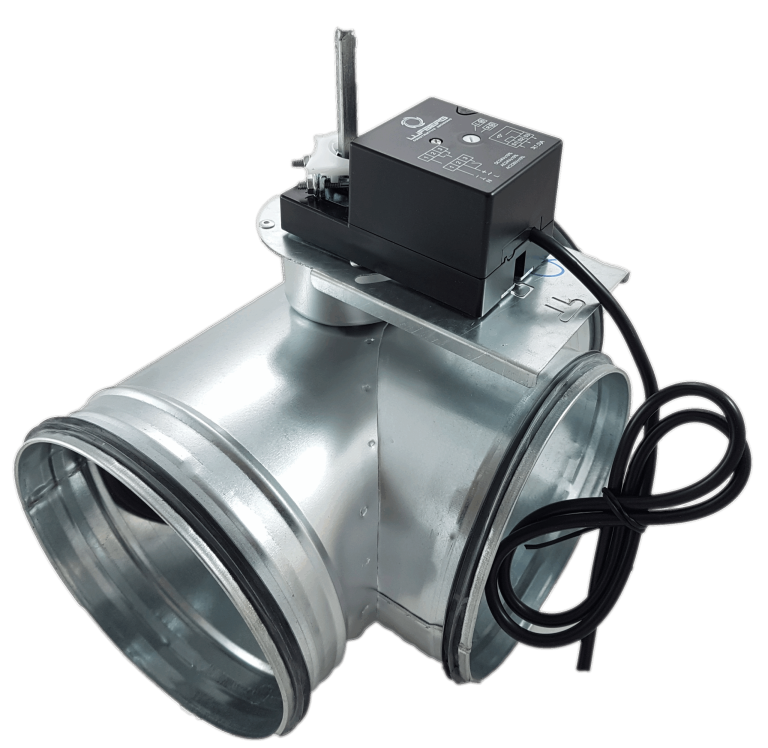 Bypassklappe mit elektro Stellantrieb Lufberg DA02N24(S) für 230V