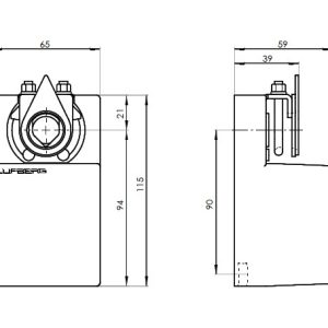 Bypassklappe mit elektro Stellantrieb Lufberg DA02N220(S) für 230V