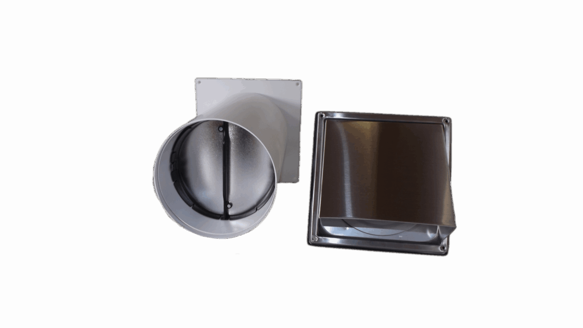 Mauerkasten für Dunstabzug mit Naber Thermobox im Teleskoprohr