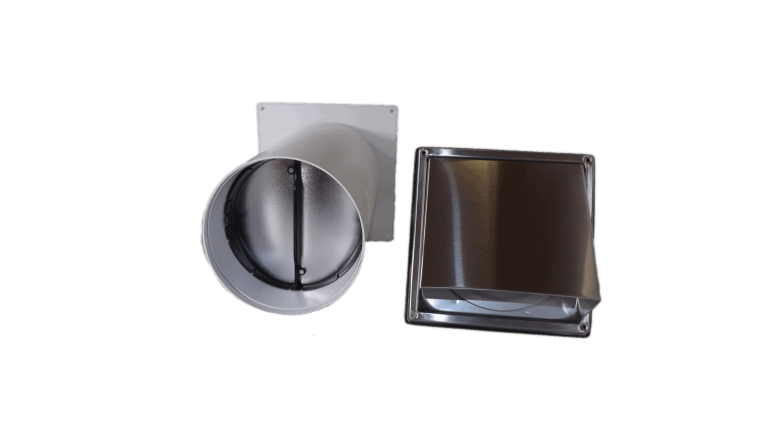 Mauerkasten für Dunstabzug mit Naber Thermobox im Teleskoprohr