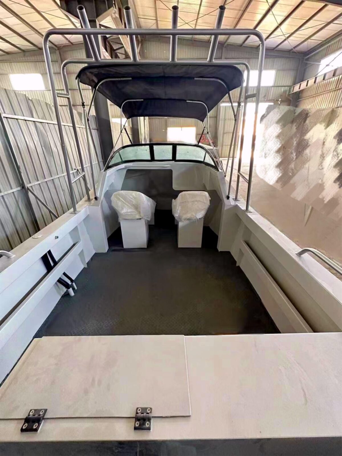 Aluboot Aluminium Kajütboot mit Schlupfkabine, 5,80m Länge