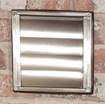 Wetterschutzgitter aus Edelstahl mit beweglichen Lamellen