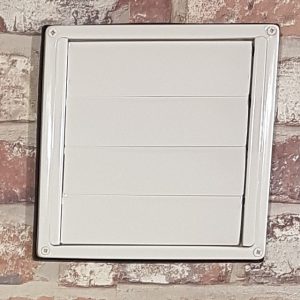 Wetterschutzgitter aus Edelstahl mit beweglichen Lamellen