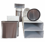 Mauerkasten Ø150 mit Flachkanal Set, Edelstahl Wetterschutzgitter