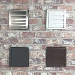 Wetterschutzgitter aus Edelstahl mit beweglichen Lamellen