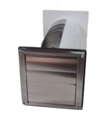 Energiesparmauerkasten Blower Door dicht mit Zertifikat mit Edelstahl Lamellen Außengitter Ø125; Ø150