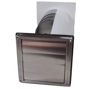 Energiesparmauerkasten Blower Door dicht mit Zertifikat mit Edelstahl Lamellen Außengitter Ø125; Ø150