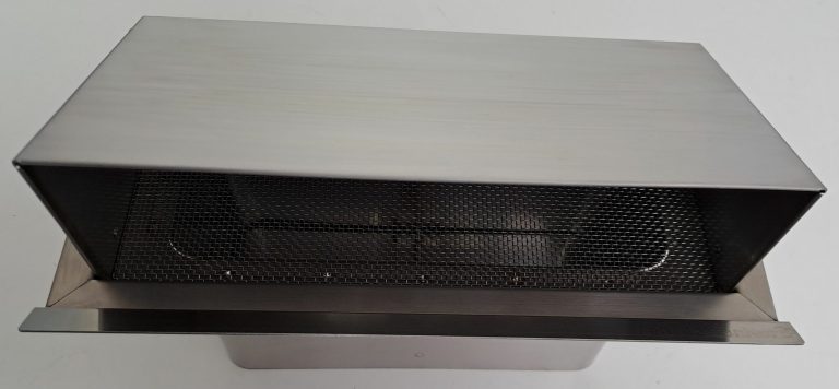 Edelstahl Wetterschutzgitter mit Rückschlagklappe WSGEHi 220x90