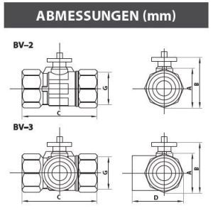Regelkugelhahn DN15 bis DN50 2 Wege