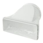 Flachkanal Übergang auf Rund, asymmetrisch 220x90 auf Ø150