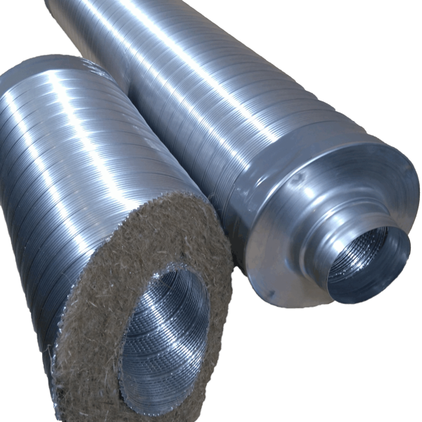 Rohrschalldämpfer, Telefonieschalldämpfer, 50mm, 100mm Packungsstärke, 1000mm lang, Mineralfaserfrei