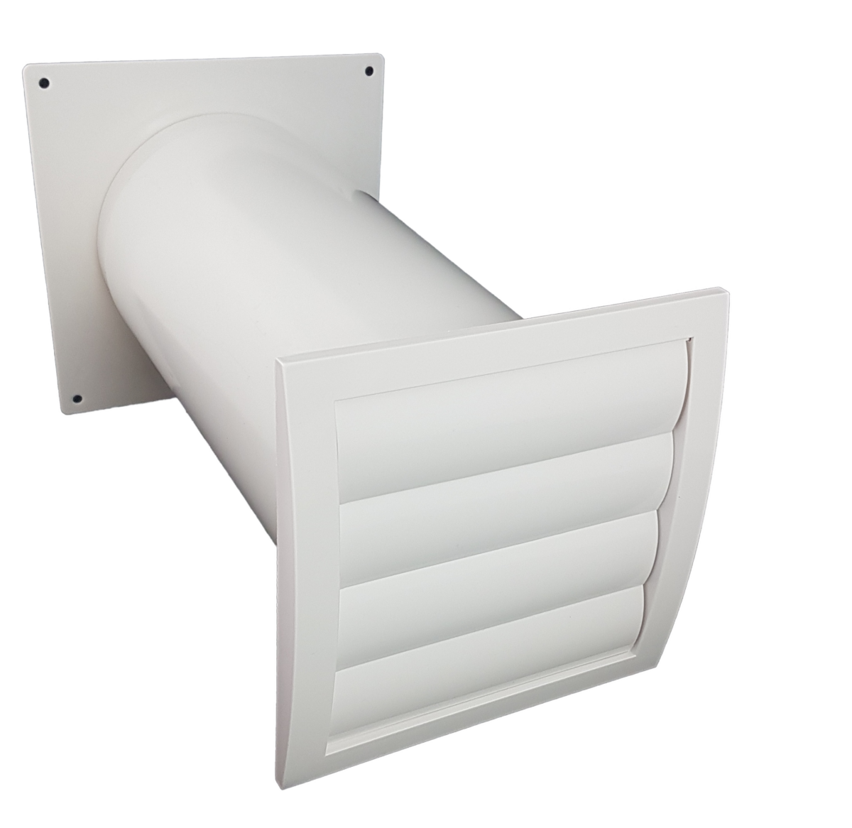 Mauerkasten mit Kunststoffgitter weiß in den Nennweiten 125 und 150