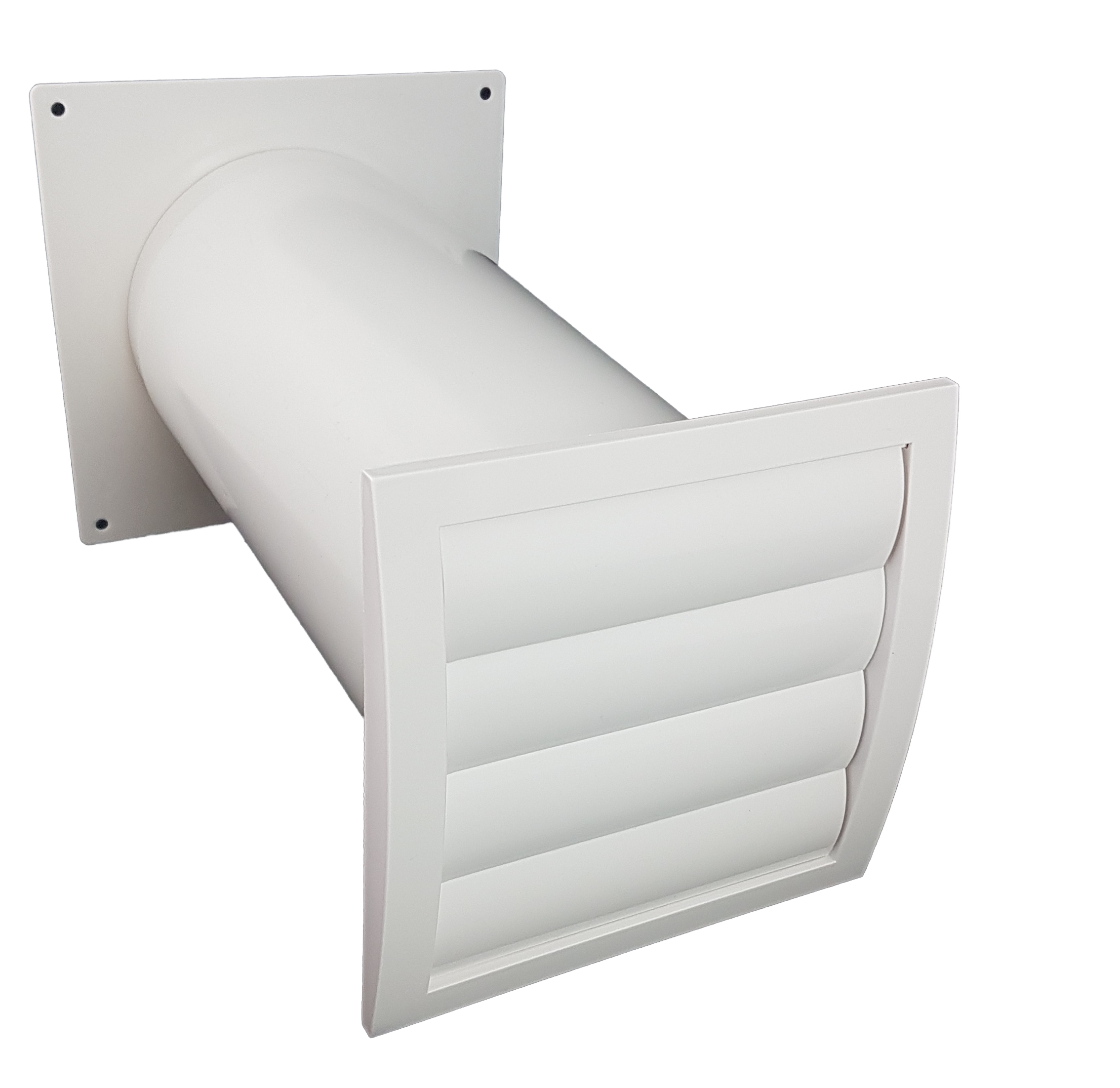 Mauerkasten mit Kunststoffgitter weiß in den Nennweiten 125 und 150 Mauerkasten mit Kunststoffgitter weiß in den Nennweiten 125 und 150