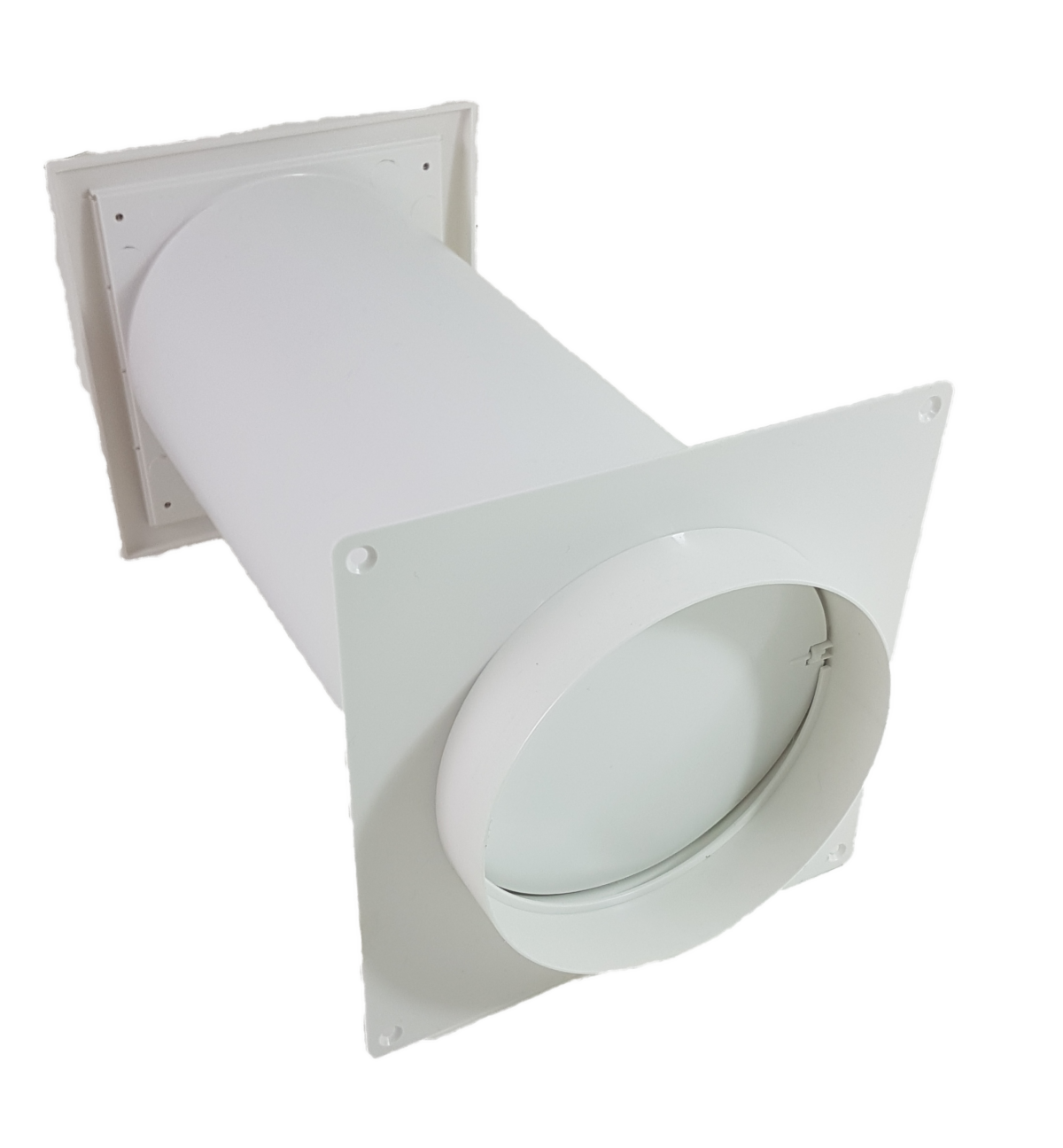 Mauerkasten mit Kunststoffgitter weiß in den Nennweiten 125 und 150