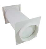 Mauerkasten mit Kunststoffgitter weiß in den Nennweiten 125 und 150