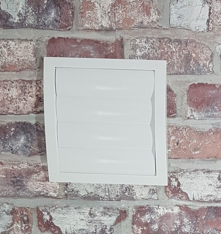 Mauerkasten mit Kunststoffgitter weiß in den Nennweiten 125 und 150