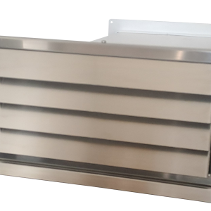 Mauerkasten mit Edelstahl Wetterschutzgitter mit Rückschlagklappe MKWSGEi220x90