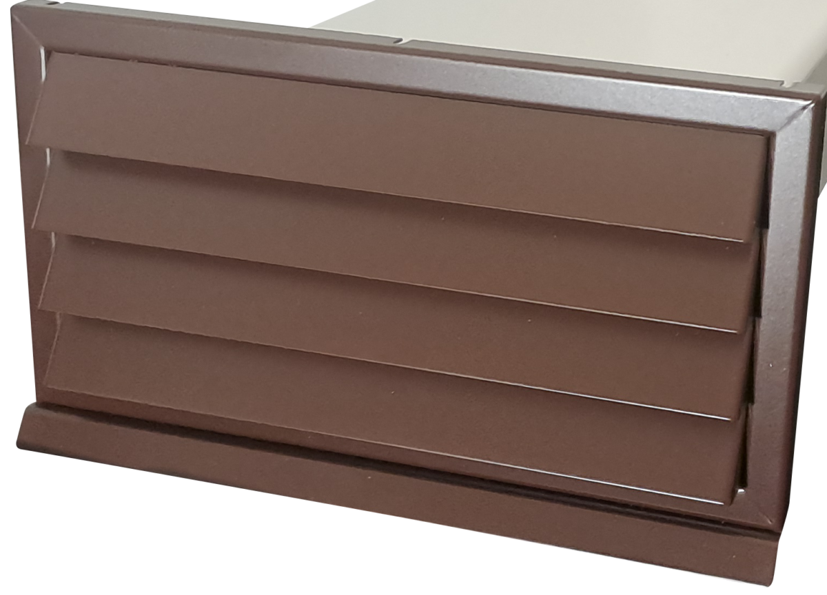 Edelstahl Wetterschutzgitter mit Rückschlagklappe WSGEi220x90