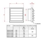 Wetterschutzgitter aus Edelstahl mit festen Lamellen für Zu- und Abluft Ø100, 125, 150