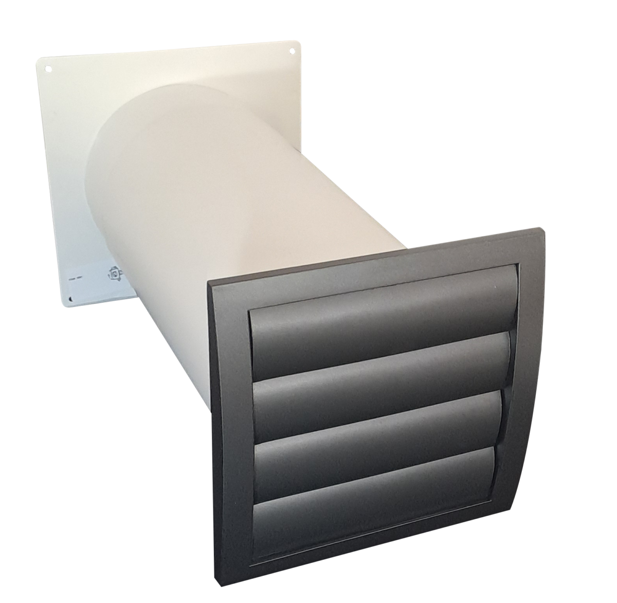 Mauerkasten mit Kunststoffgitter anthrazit in den Nennweiten 125 und 150