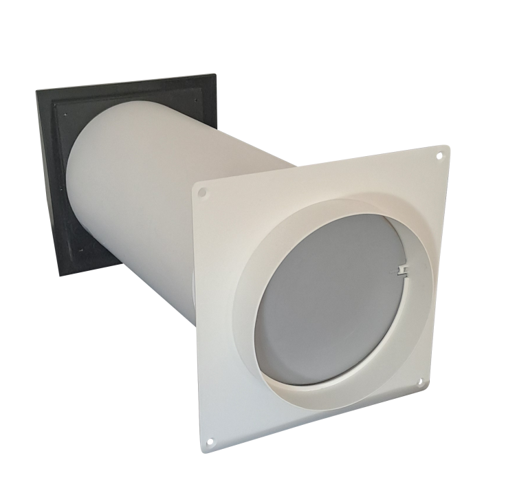 Mauerkasten mit Kunststoffgitter anthrazit in den Nennweiten 125 und 150