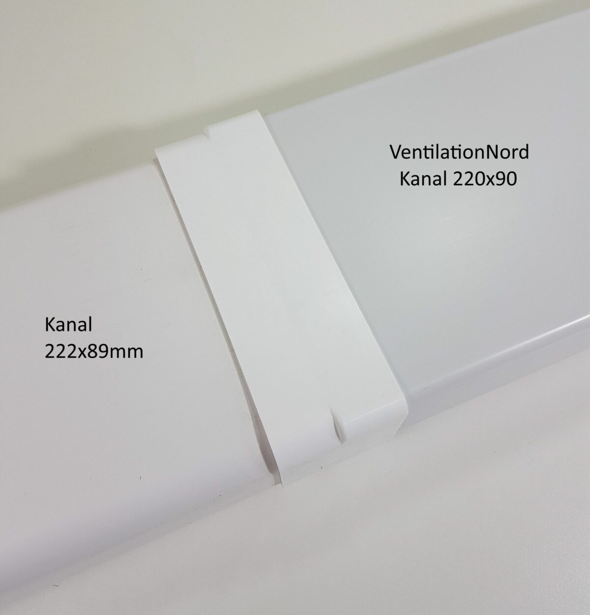 Flachkanal Verbinder 222x89 zu 220x90