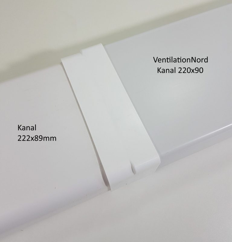Flachkanal Verbinder 222x89 zu 220x90