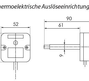 Klappenstellantriebe mit Federrücklauf für Brand- und Rauchschutzklappen 24V FS05S24ST 24V 5Nm, mit Thermischer Auslöseeinrichtung